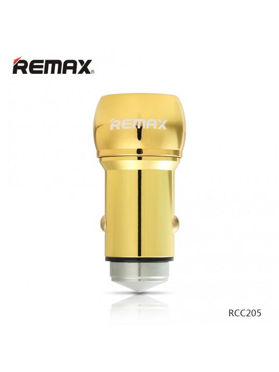 REMAX RCC205 2 USB Car Charger Gold